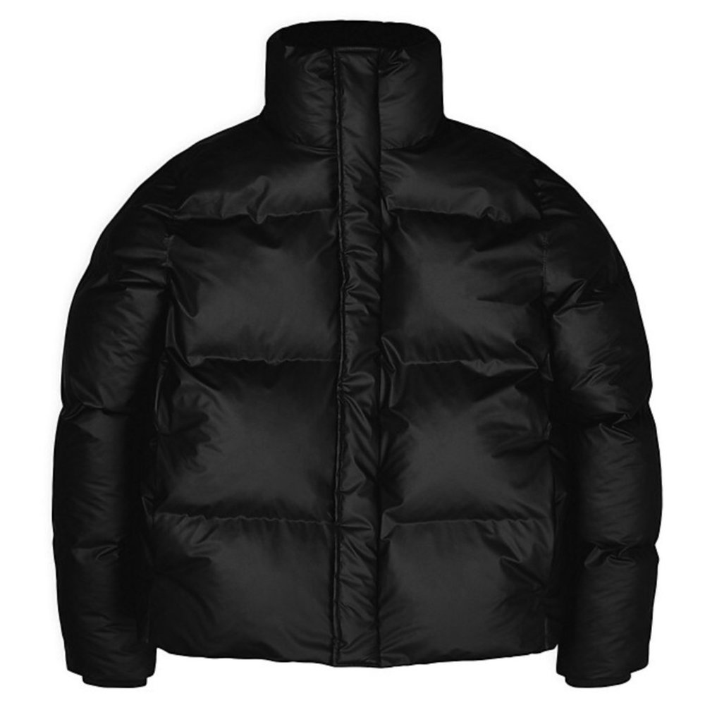 NWT Unisex Rains Boxy Puffer in Black in XS